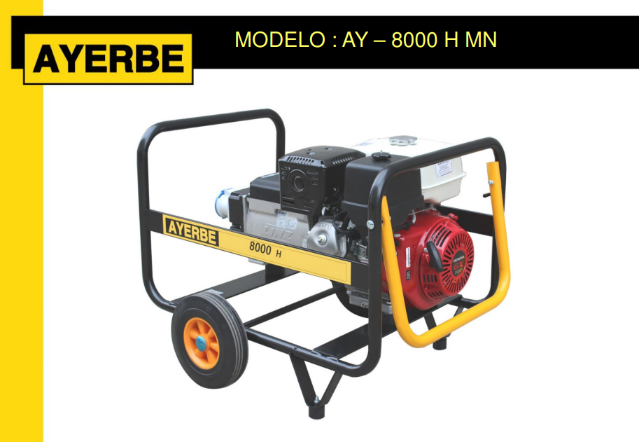 GENERADOR AYERBE 8000 H-MN HONDA GX-390 - Imagen 2