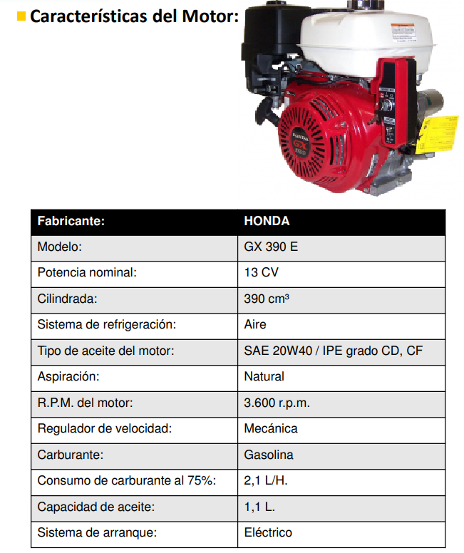 GENERADOR GASOLINA AYERBE 9500 H MN ARRANQUE ELECTRICO - Imagen 4