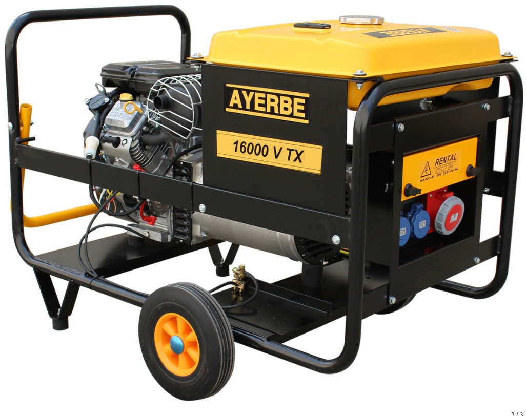 GENERADOR GASOLINA AYERBE 16000 V TX ARRANQUE ELECTRICO - Imagen 2