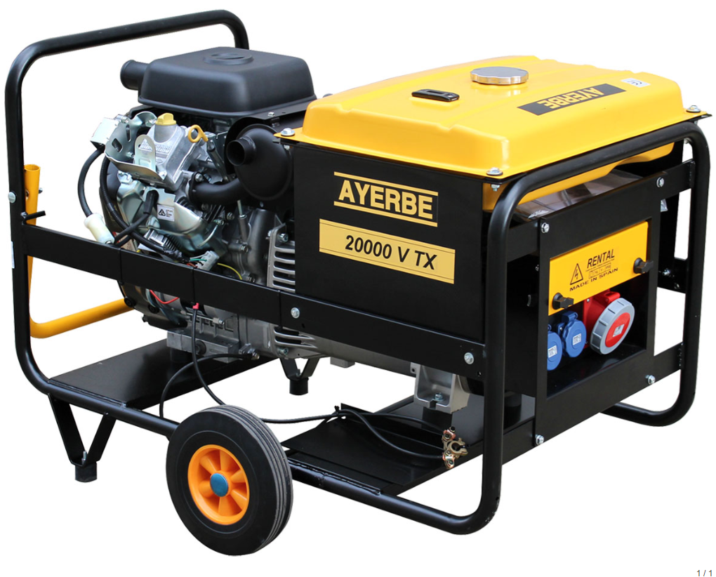 GENERADOR GASOLINA AYERBE 20000 V TX ARRANQUE ELECTRICO
