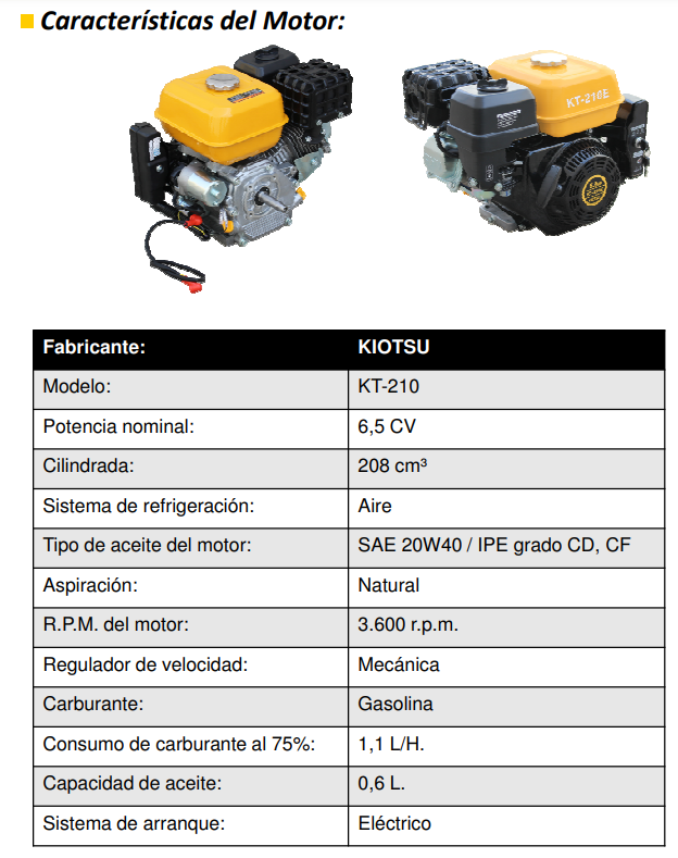 GENERADOR AYERBE 3800 MN A/E KIOTSU - Imagen 5
