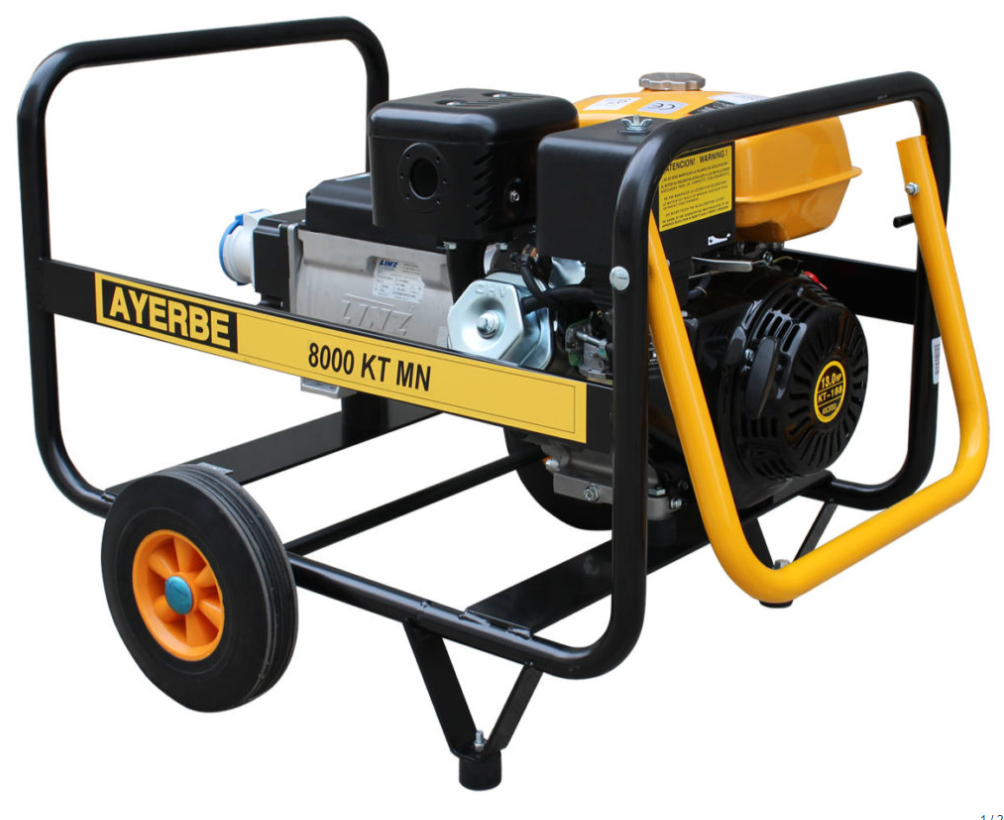 GENERADOR AYERBE MOTOR KIOTSU 8000 MONOFÁSICO ELÉCTRICO - Imagen 2