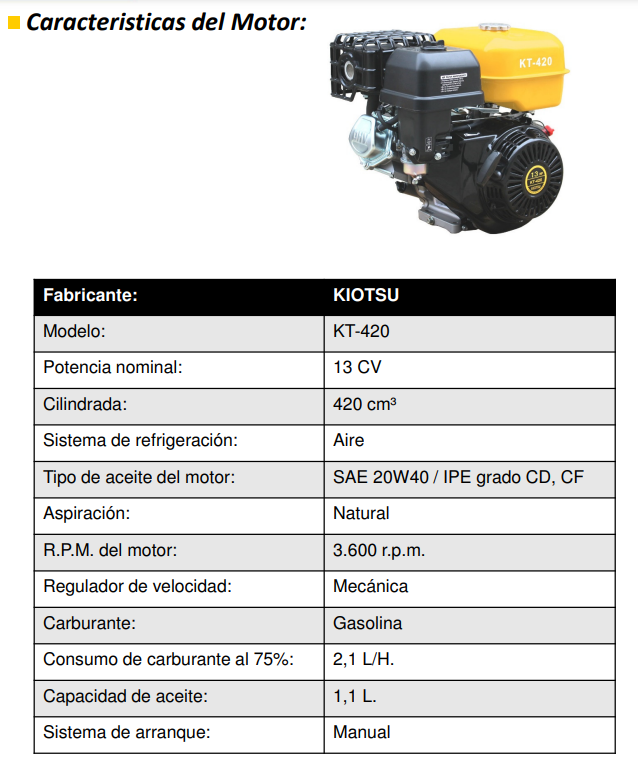 GENERADOR GASOLINA AYERBE 8000 KIOTSU TX - Imagen 5
