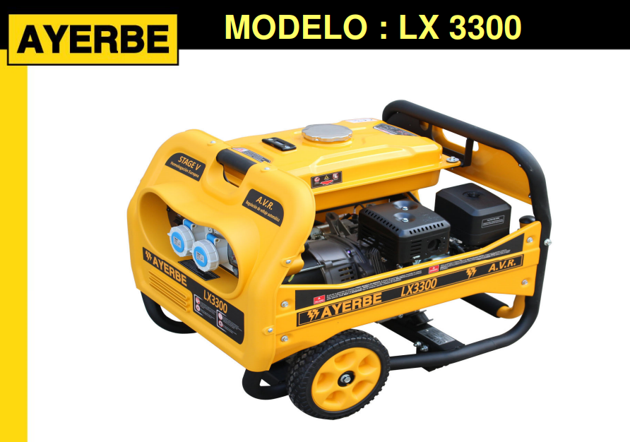 GENERADOR GASOLINA AYERBE LX3300 - Imagen 2