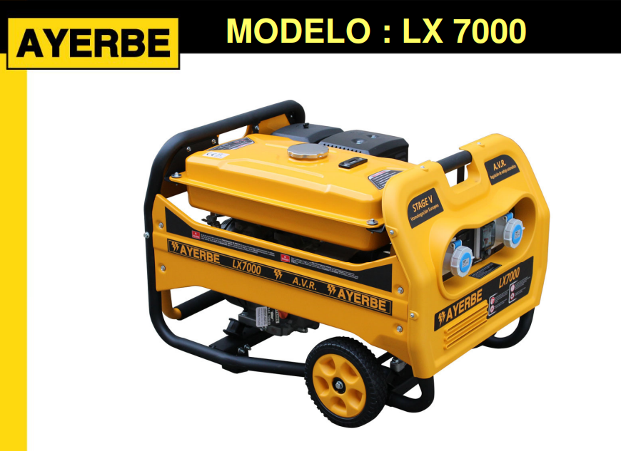 GENERADOR GASOLINA AYERBE LX7000 - Imagen 2