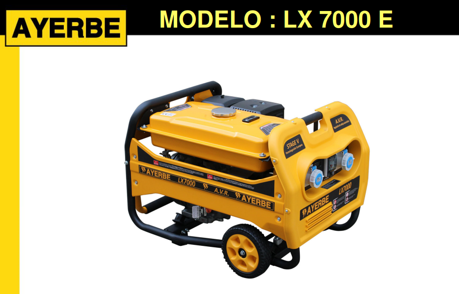 GENERADOR GASOLINA AYERBE LX7000 E - Imagen 2