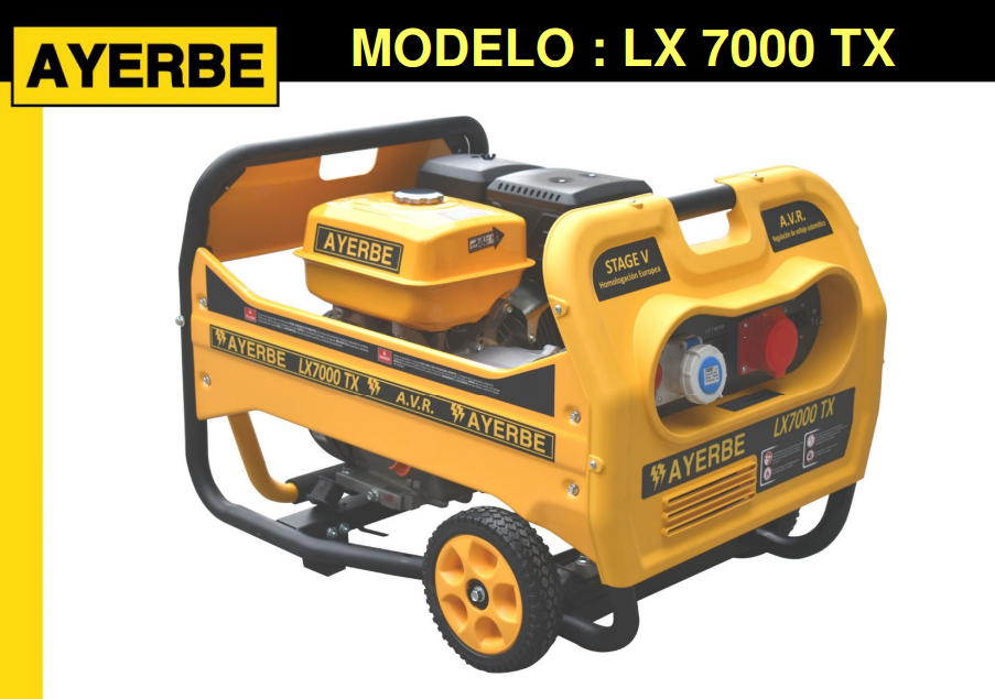 GENERADOR GASOLINA AYERBE LX7000 TX - Imagen 4