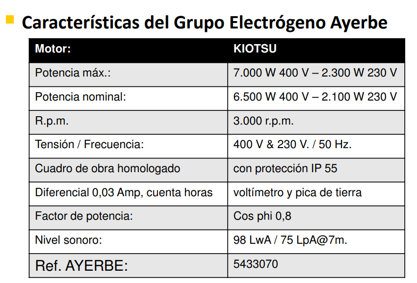GENERADOR GASOLINA AYERBE LX7000 TX - Imagen 6