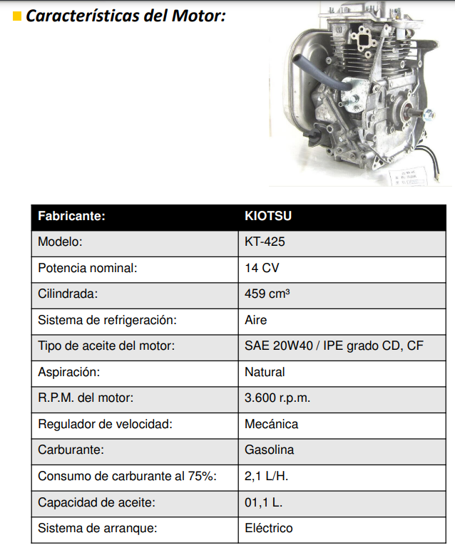 GENERADOR GASOLINA AYERBE 8000 KIOTSU INVERT E - Imagen 4