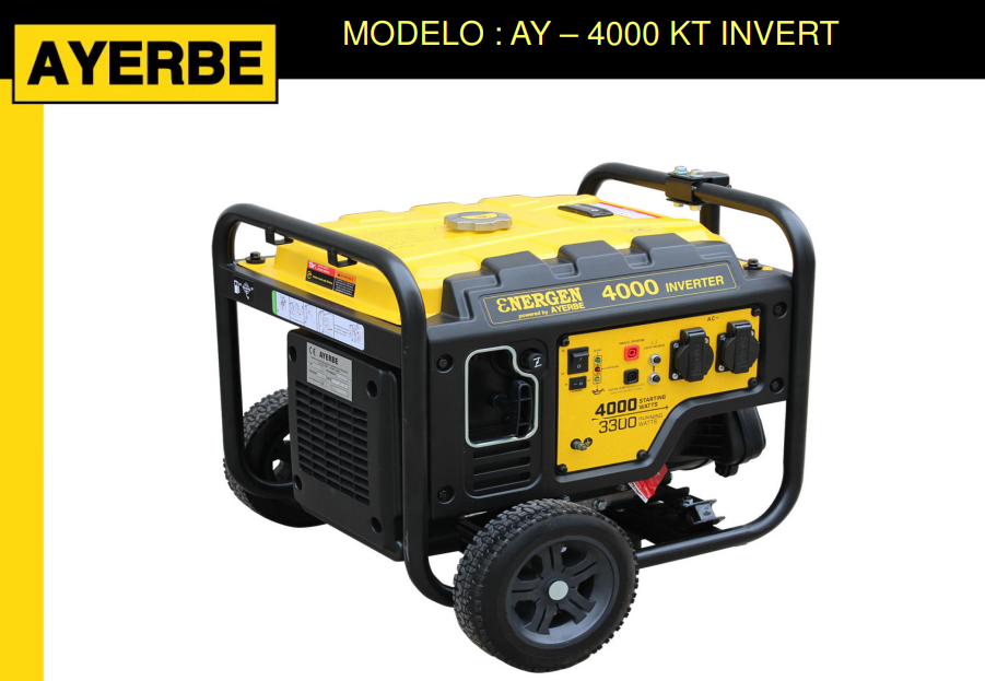 GENERADOR GASOLINA ENERGEN 4000 INV - Imagen 3
