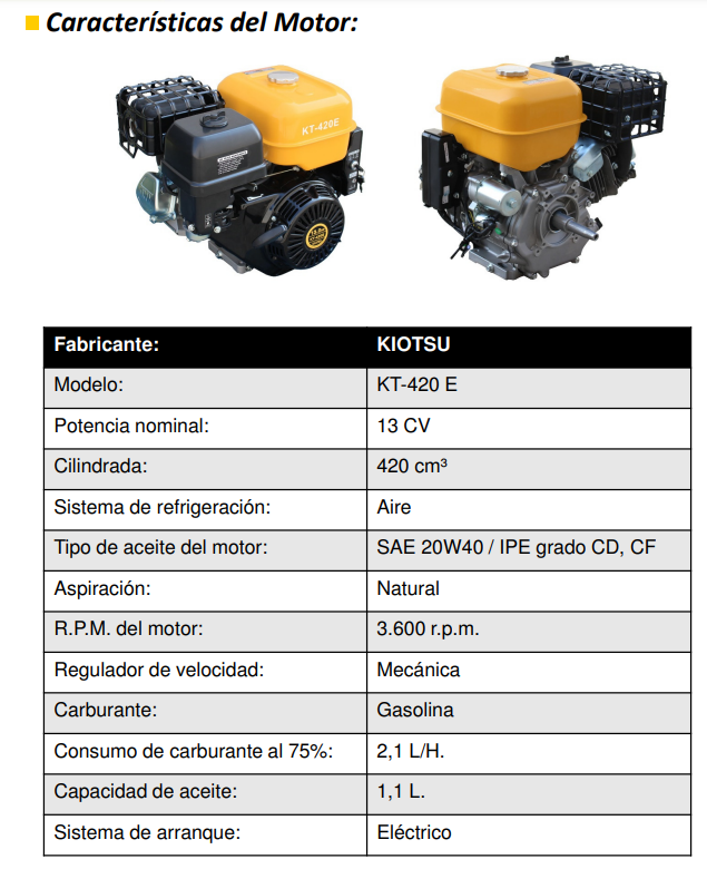 GENERADOR GASOLINA AYERBE 6000 KIOTSU MN AVR ARRANQUE ELECTRICO - Imagen 4