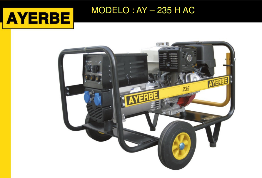 GRUPOS ELECTRÓGENOS Y MOTOSOLDADURAS - AYERBE 235 – H AC - Imagen 3
