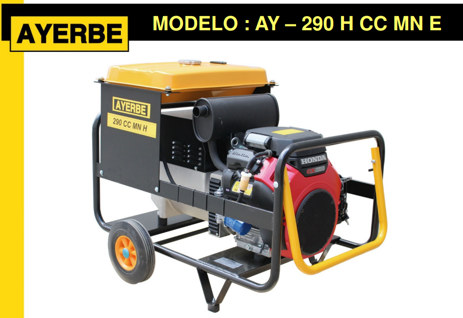 GRUPOS ELECTRÓGENOS Y MOTOSOLDADURAS - AYERBE 290 H – CC – MN - Imagen 3
