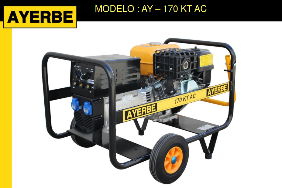 GRUPOS ELECTRÓGENOS Y MOTOSOLDADURAS - AYERBE 170 KT CA - Imagen 4