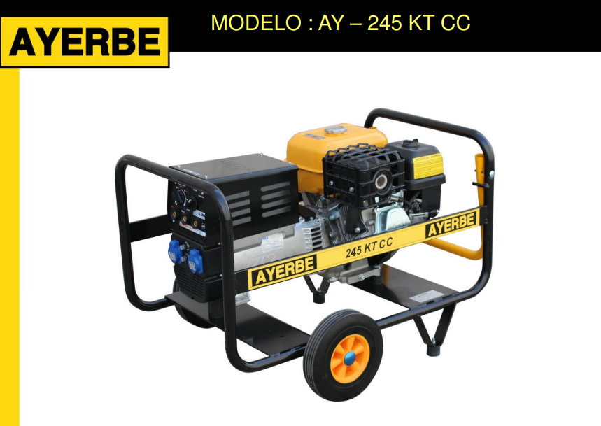 MOTOSOLDADURA GASOLINA AYERBE 245 KT CC - Imagen 4