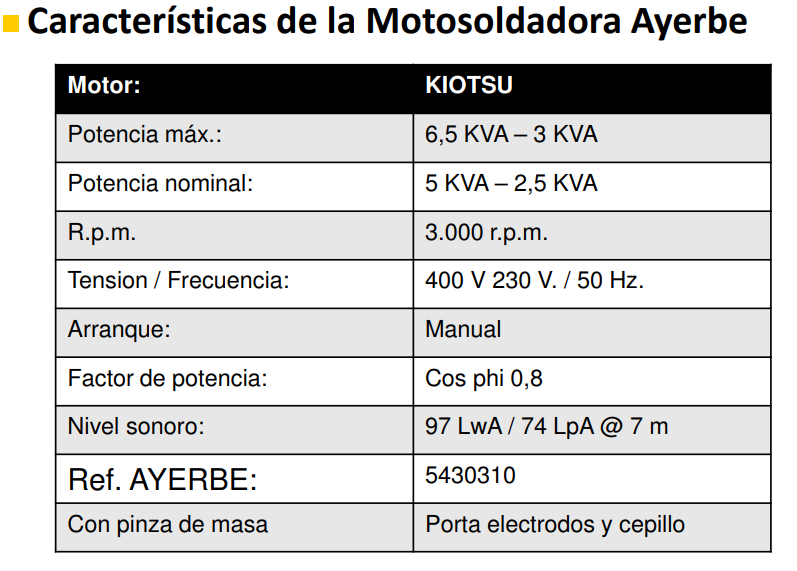 MOTOSOLDADURA GASOLINA 255 KT CC - Imagen 3