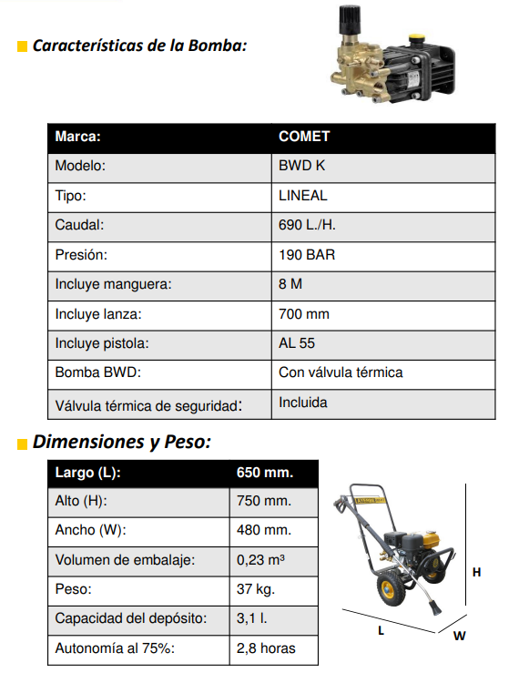 HIDROLIMPIADORA AYERBE 180 KT MOTOR KIOTSU BXD - Imagen 6