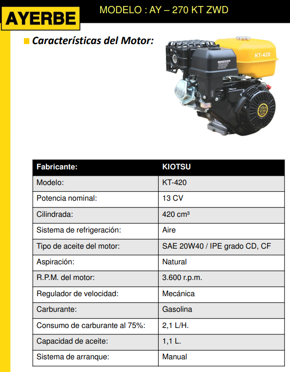 HIDROLIMPIADORAS ALTA PRESIÓN - AYERBE 270 KT-ZWD HIDROLIMPIADORA - Imagen 4