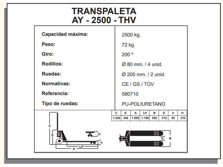 MANUTENCIÓN - AYERBE 2500-THV - Imagen 3