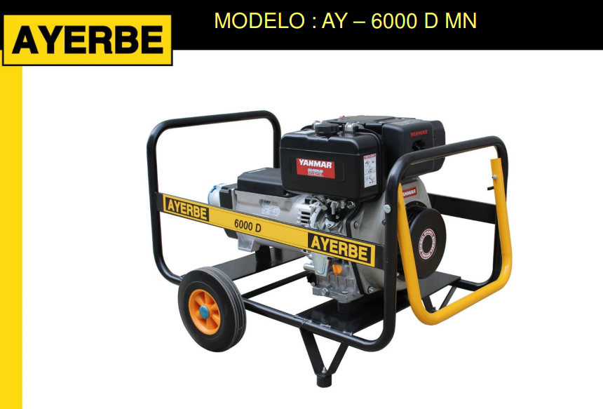 GRUPOS ELECTROGENOS 3000 R.P.M. DIESEL - AYERBE 6000 D - Imagen 3