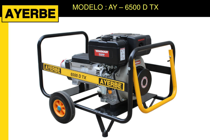 GRUPOS ELECTROGENOS 3000 R.P.M. DIESEL - AYERBE 6500 TX - Imagen 3