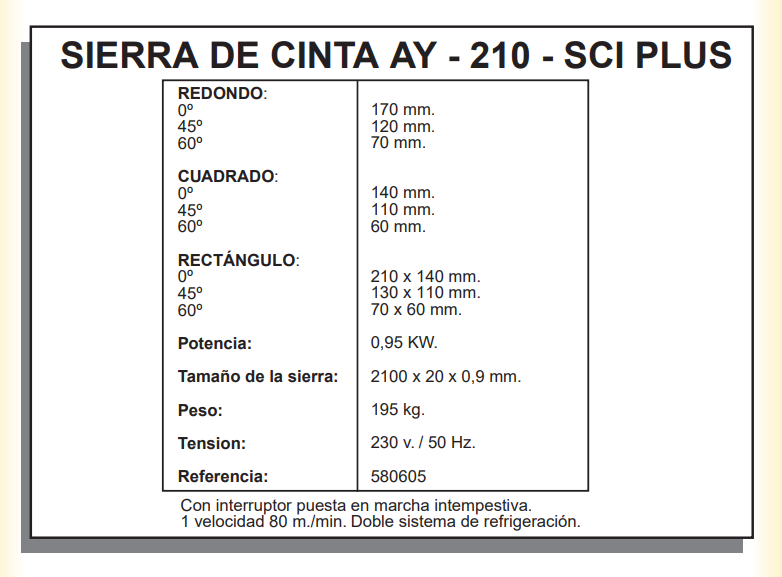 SIERRA DE CINTA AYERBE 210-SCI PLUS - Imagen 3