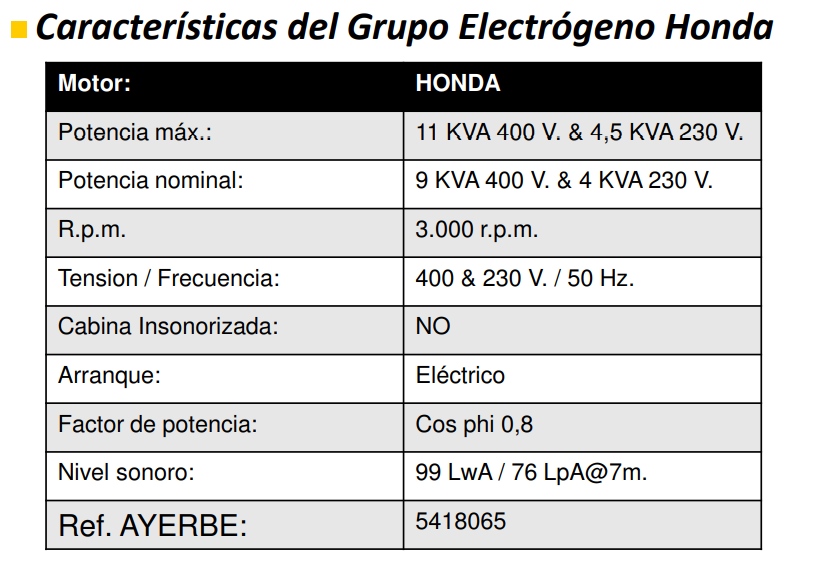 GRUPOS ELECTROGENOS 3000 r.p.m. GASOLINA - AYERBE – 12500 TX AVR E - Imagen 3