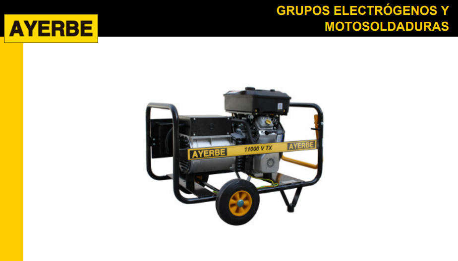 GRUPOS ELECTROGENOS 3000 r.p.m. GASOLINA - AYERBE 11000 V MN AVR E - Imagen 3
