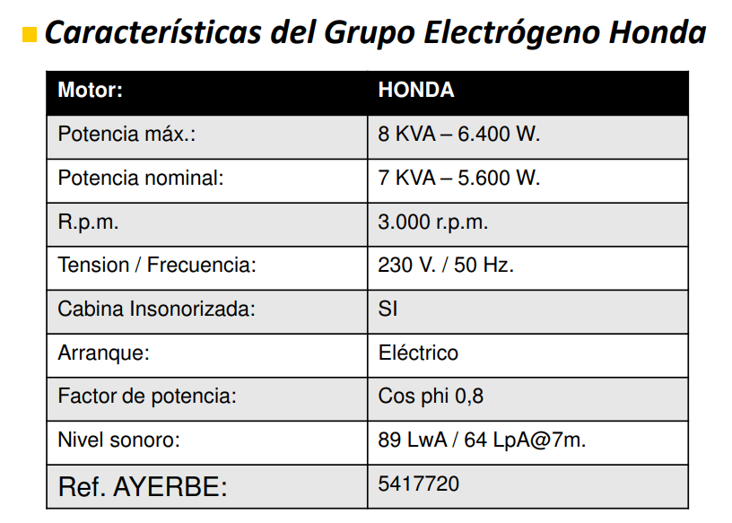 GRUPOS ELECTROGENOS 3000 r.p.m. GASOLINA - AYERBE 8000 H INS E - Imagen 3