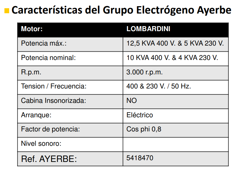 GRUPOS ELECTROGENOS 3000 R.P.M. DIESEL - AYERBE 12500 D LB TX E - Imagen 3