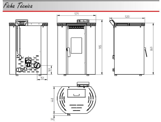 Estufa de Pellet BP-100 C - Imagen 4