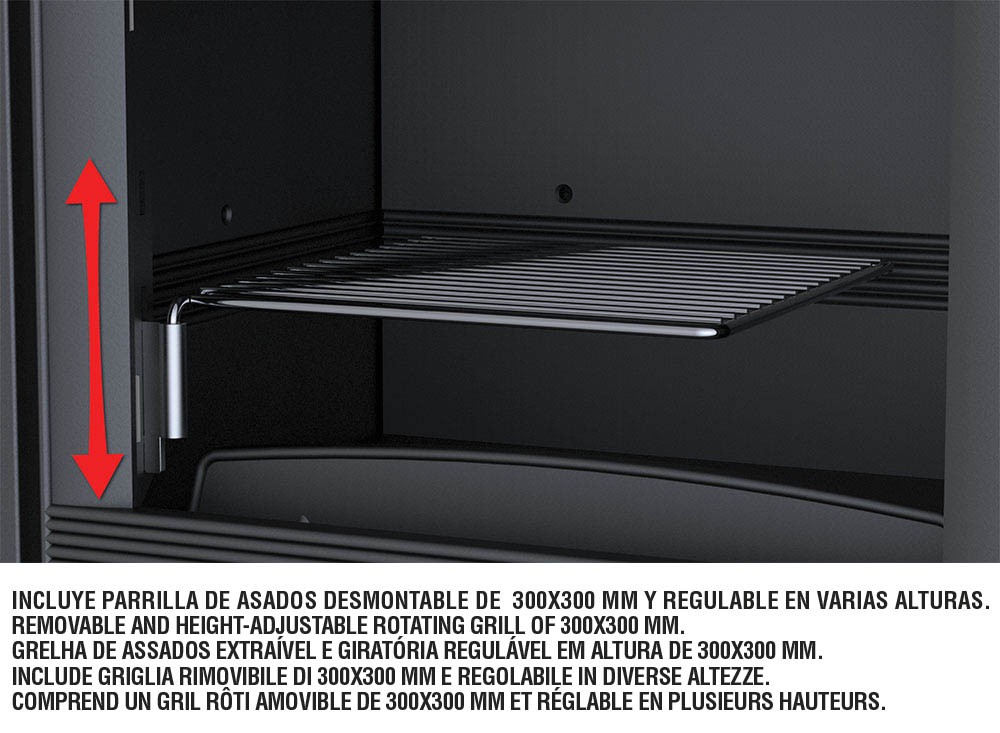 ESTUFA DE LEÑA INSERTABLE BRONPI MODELO PARIS 55 - Imagen 6
