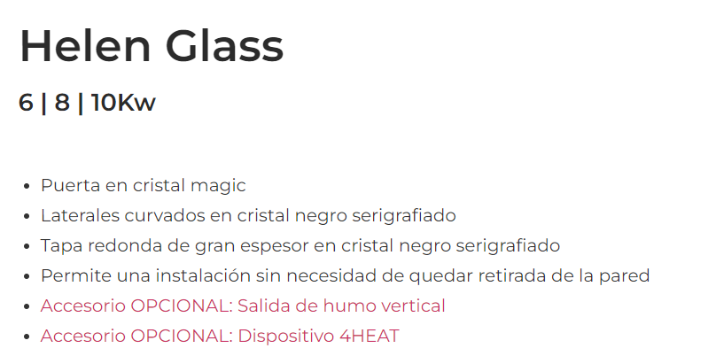 ESTUFA DE PELLETS HELEN GLASS 8 DE FERLUX - Imagen 3
