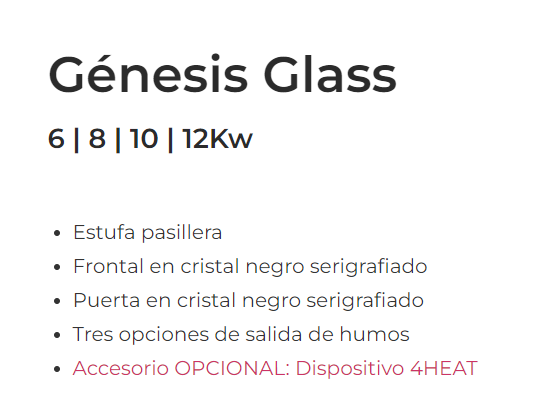 ESTUFA DE PELLETS GENESIS GLASS 12 DE FERLUX - Imagen 2