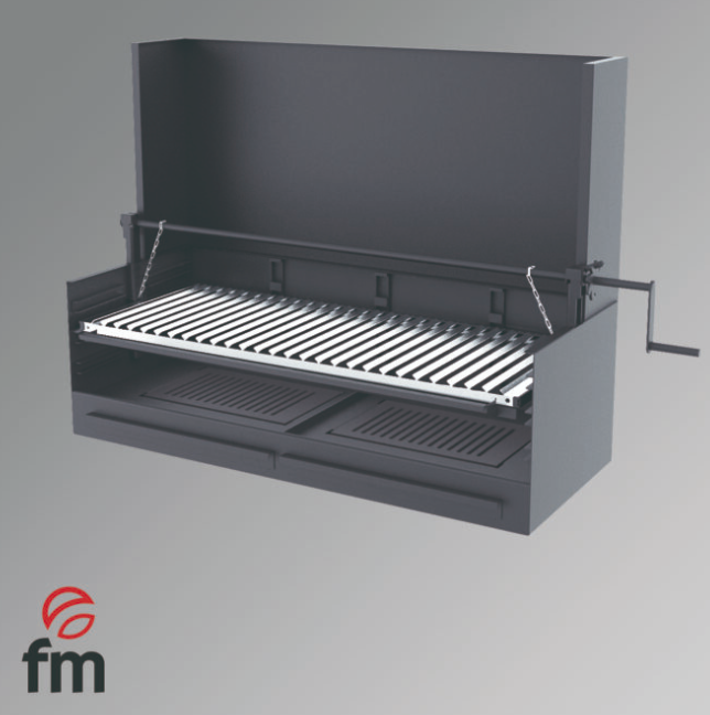 BARBACOAS FR CARBÓN Y LEÑA MODELO BVE-101 DE FM - Imagen 2