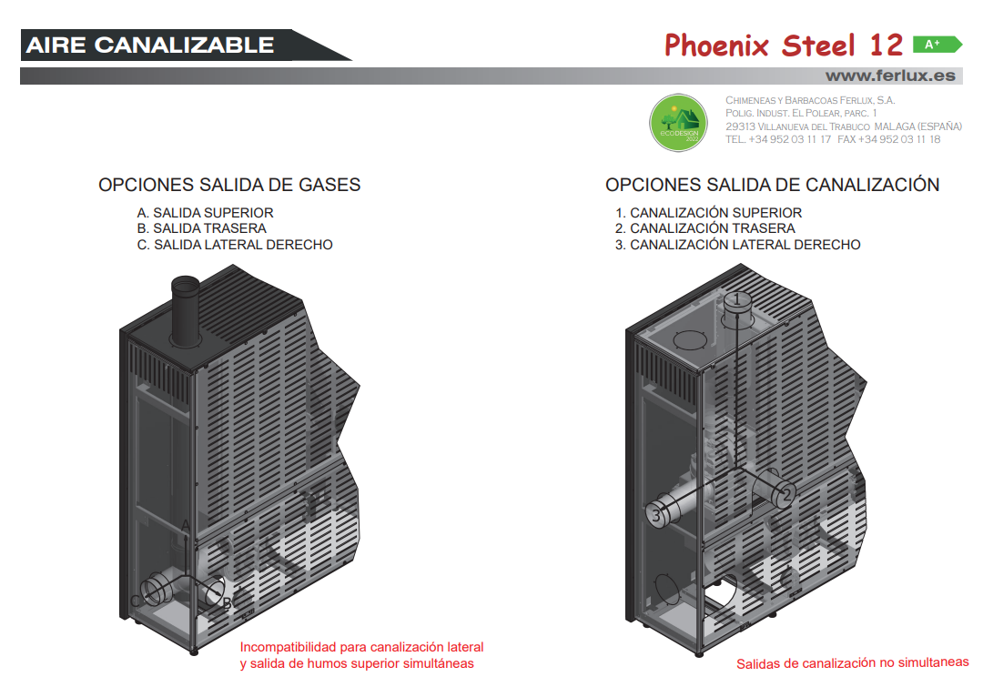 ESTUFA DE PELLETS PHOENIX STEEL 12 DE FERLUX - Imagen 5