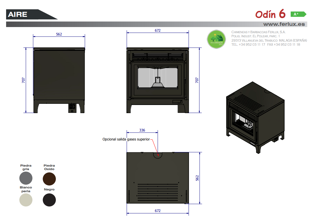 ESTUFA DE PELLET FERLUX 6KW MODELO ODIN - Imagen 5
