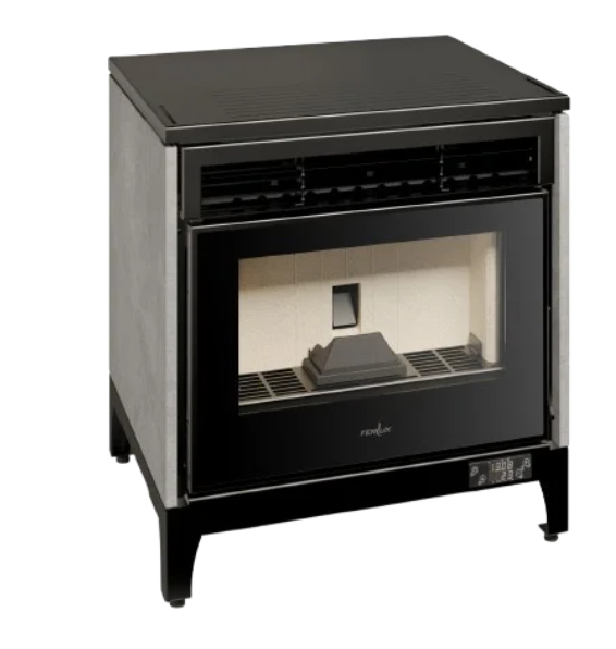 ESTUFA DE PELLET FERLUX 8KW MODELO ODIN PIEDRA