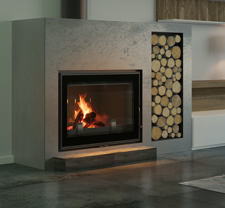 Chimenea de leña de hierro fundido KRATKI FRANEK 12 kW Ø 200