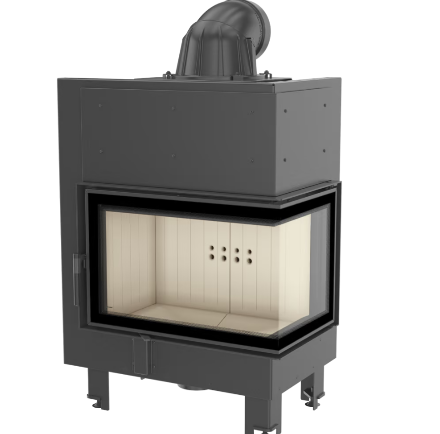 Chimenea de leña de acero KRATKI MBM derecha 10 kW Ø 200 - Imagen 3