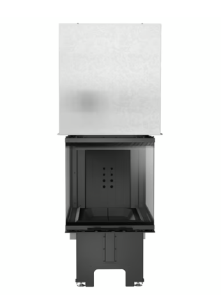 Chimenea de leña de acero NBU izquierda derecha 11 kW Ø 200 puerta elevable - Imagen 5