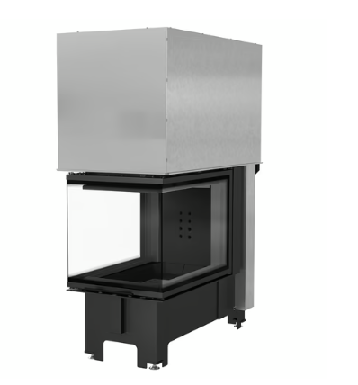 Chimenea de leña de acero NBU izquierda derecha 11 kW Ø 200 puerta elevable - Imagen 4