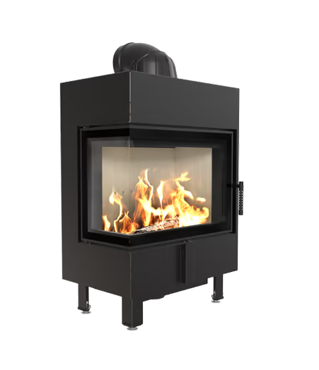 Chimenea de leña de acero KRATKI LUCY izquierda O derecha12 kW Ø 200 - Imagen 2
