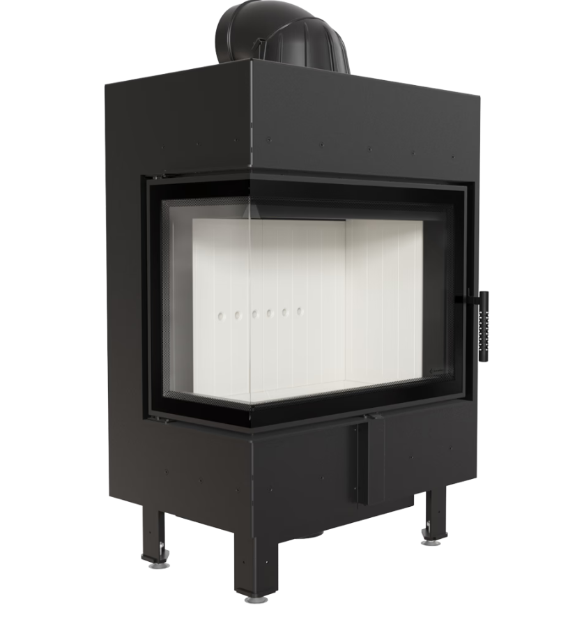 Chimenea de leña de acero KRATKI LUCY izquierda O derecha12 kW Ø 200 - Imagen 3