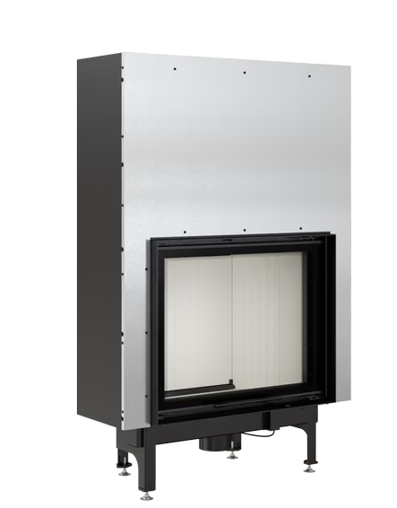 Chimenea de leña de acero KRATKI NADIA 13 kW Ø 200 puerta elevable
