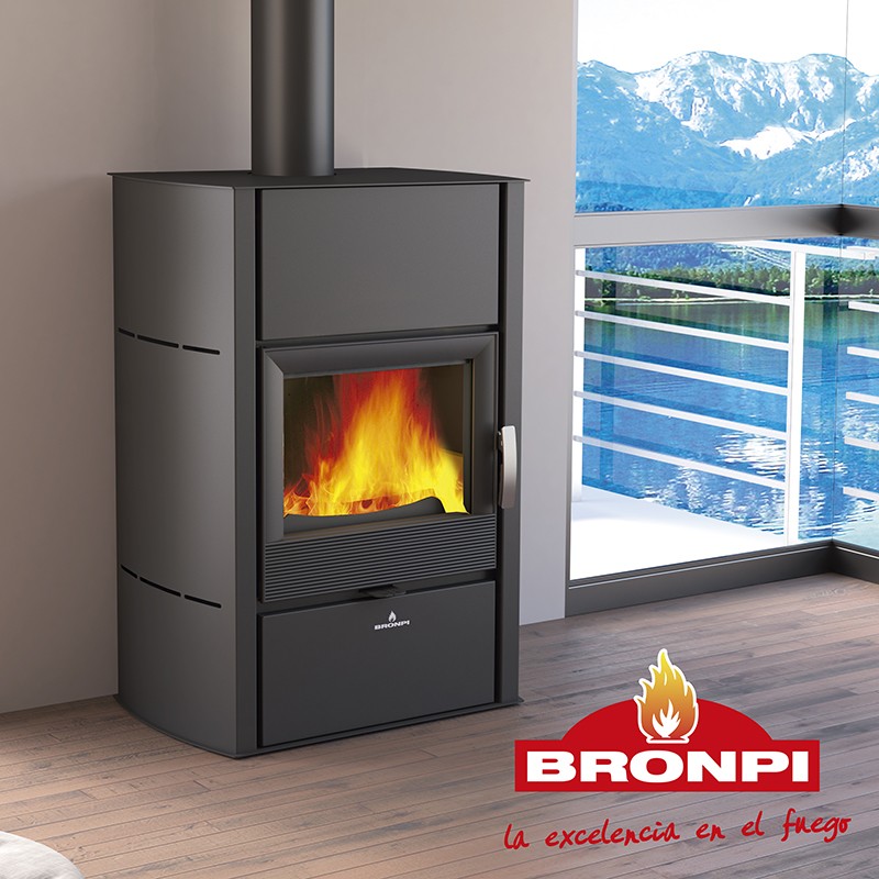 ESTUFA HYDRO DE LEÑA BRONPI MODELO HYDRONOVA-PLUS 15 KW