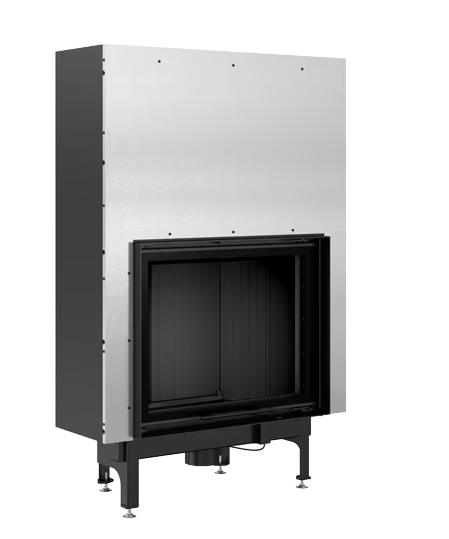 Chimenea de leña de acero KRATKI NADIA 13 kW Ø 200 puerta elevable - Imagen 4