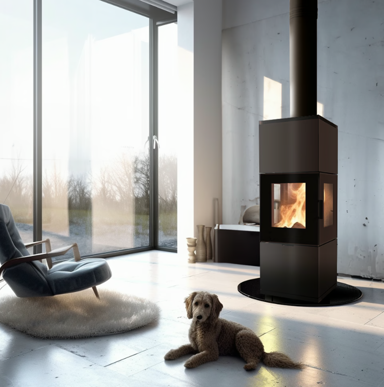 Estufa de leña de acero INGA 8 kW Ø 150