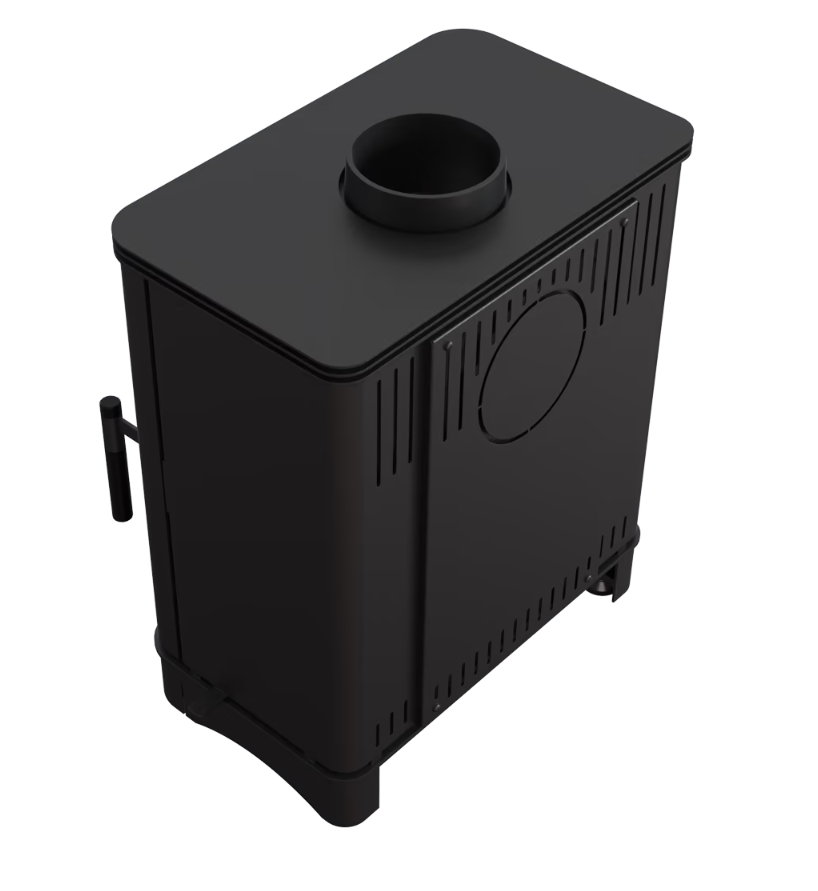 Estufa de leña de acero KRATKI VEGA Ø 150 6 kW - Imagen 3