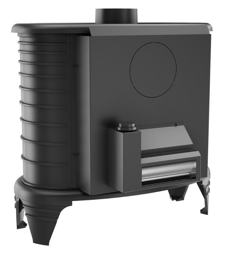 Estufa de leña de hierro fundido KRATKI K8 Turbofan Ø 130 9 kW - Imagen 4